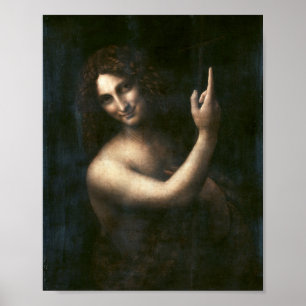 Sint-John de Baptist, Leonardo da Vinci Poster
