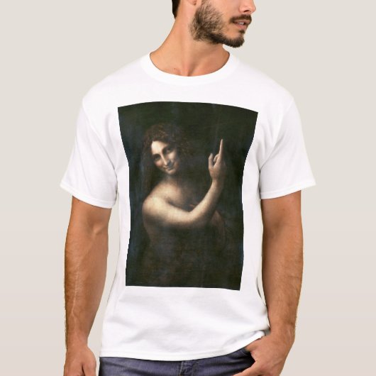 Sint-John de Baptist, Leonardo da Vinci T-shirt (Voorkant)