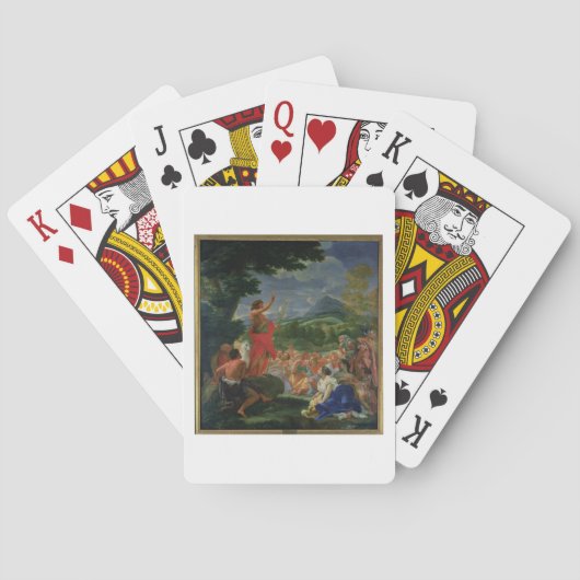 Sint-John de Baptist Preaching, geschilderd voor 1 Pokerkaarten (Achterkant)