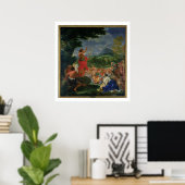 Sint-John de Baptist Preaching, geschilderd voor 1 Poster (Thuiskantoor)