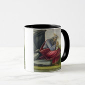 Sint John de Divine op Patmos, het Boek schrijven Mok (Voorkant rechts)