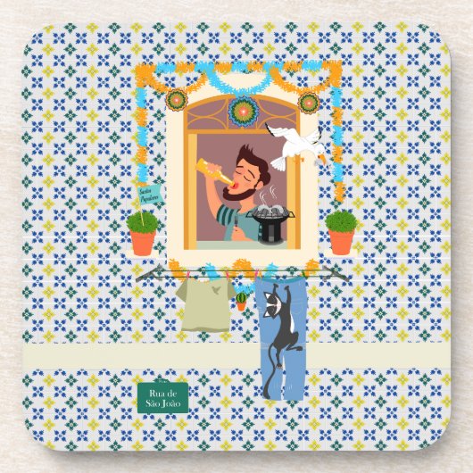 Sint John Portugees Festa Buurman Bier Onderzetter (Voorkant)