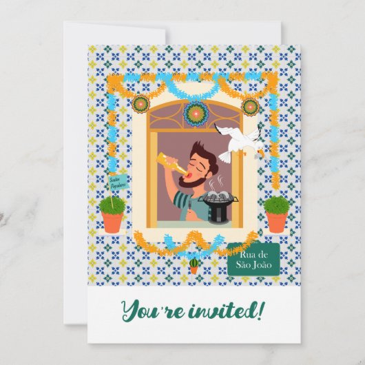 Sint John Portugees Festa Buurman Kaart (Voorkant)