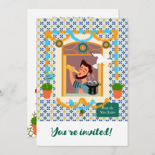 Sint John Portugees Festa Buurman Kaart (Voorkant / Achterkant)