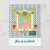 Sint John Portugees Festa Buurman Uitnodiging Briefkaart (Voorkant)