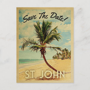 Sint-John Save the Date  USVI Beach Aankondigingskaart