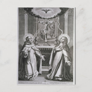 Sint-John van het Kruis en St. Theresa van Avila Briefkaart