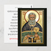 Sint-John van Kronstadt Prayer Card Briefkaart (Voorkant / Achterkant)