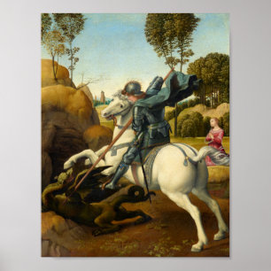 Sint-Joris en de Draak, 1506 door Rafaël Poster