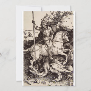 Sint Joris en de Draak door Durer Kaart