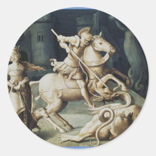 Sint-Joris en de Draak Grote Martelaar Ronde Sticker