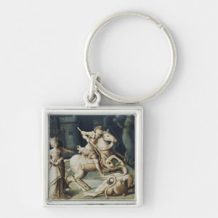 Sint Joris en de Draak Grote Martelaar Sleutelhanger