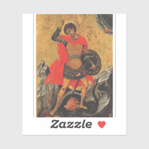 Sint Joris en de Draak Grote Martelaar Sticker