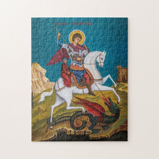 Sint-Joris orthodox Christelijk icoon Legpuzzel (Verticaal)