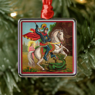 Sint-Joris redt de prinses Metalen Ornament