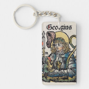 Sint-Joris uit de Neurenberger Kroniek Sleutelhanger