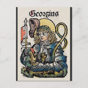 Sint-Joris uit de Neurenbergse Kroniek Briefkaart