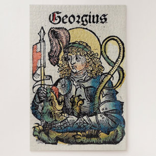 Sint-Joris uit de Neurenbergse Kroniek Legpuzzel