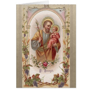 Sint-Joseph Child Jesus Religieuze Vintage