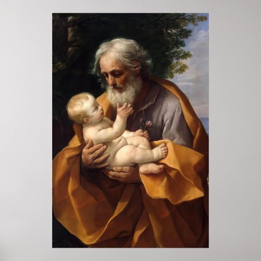 Sint-Joseph en het kind Jesus - Guido Reni Poster (Voorkant)