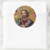 Sint Joseph Guardian van de Heilige Familie Ronde Sticker (Tas)