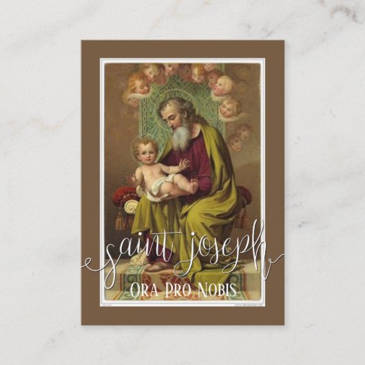 Sint-Joseph Jesus Angels Memorare Prayer Heilige K Visitekaartje (Voorkant)