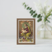 Sint-Joseph Jesus Angels Memorare Prayer Heilige K Visitekaartje (Staand voorkant)