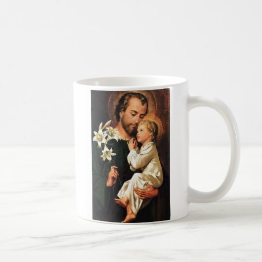 Sint-Joseph-mok met gebed op keerzijde Koffiemok (Rechts)