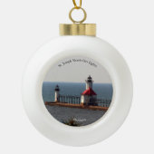 Sint-Joseph North Pierhead Lights Keramische Bal Ornament (Voorkant)