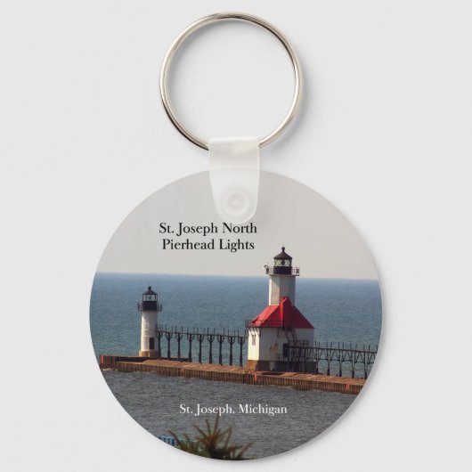 Sint-Joseph North Pierhead Lights sleutelketen Sleutelhanger (Voorkant)