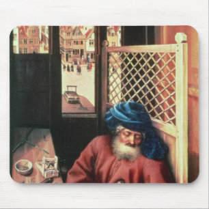 Sint Joseph Portrayed als middeleeuwse timmerman Muismat