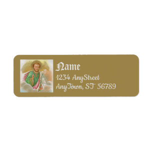 Sint-Joseph van een "Pilgrimage Card" (Detail; B 0 Etiket