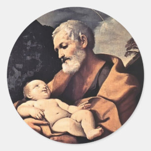 Sint-Joseph van Guido Reni Ronde Sticker