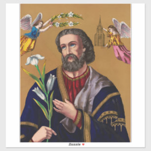 Sint Jozef beschermer van de Heilige Familie Sticker