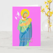 Sint-Jozef de Feest Day van de Arbeider in het Spa Kaart (Gele Bloem)