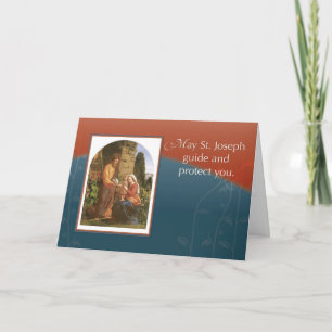Sint Jozef met Maria en Jezus en Geest Kaart