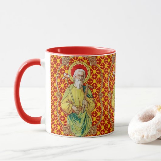 Sint-Jozef van een Kaart voor de Handel (TC 01) Mok (Met donut)