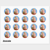 Sint-Jozeffeest Ronde Sticker (Vel)