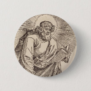 Sint Judas Taddeüs de apostel en martelaar Ronde Button 5,7 Cm