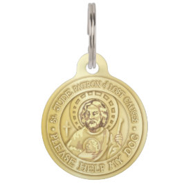 Sint Jude, help mijn hond, medaille en ID-label Huisdierpenning