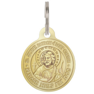 Sint Jude, help mijn hond, medaille en ID-label Huisdierpenning