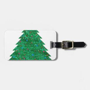 sint - kerstboom bagagelabel