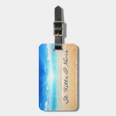 Sint Kitts en Nevis strandzonsopkomst Bagagelabel (Voorkant verticaal)