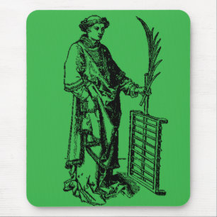 Sint Laurens door Martin Schongauer Muismat
