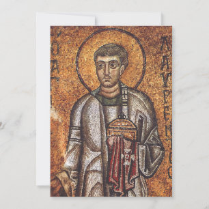 Sint Laurens Orthodoxe Mozaïek Kunstprint Feestdagenkaart
