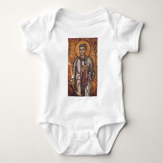 Sint Laurens Orthodoxe Mozaïek Kunstprint Romper (Voorkant)