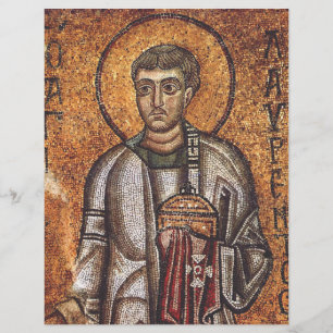 Sint Laurentius Orthodoxe Mozaïek Kunstprint Flyer