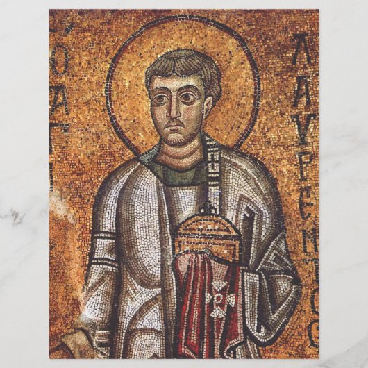 Sint Laurentius Orthodoxe Mozaïek Kunstprint Flyer (Voorkant)