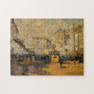 Sint-Lazare Station - Zonnelichteffect Monet Fine Legpuzzel