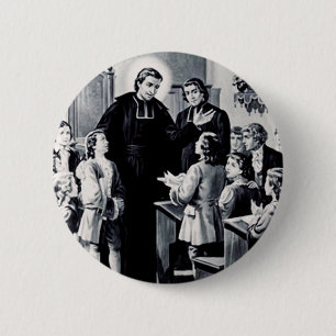 Sint Louis de Montfort Frans priester Ronde Button 5,7 Cm